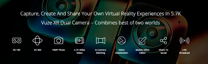The Vuze XR Dual VR Camera